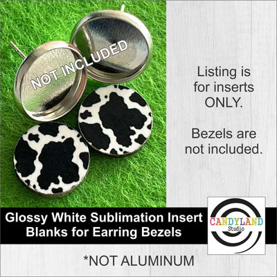 Circle Round Sublimation Earring Inserts for 10mm Bezel Settings