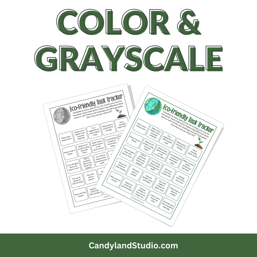 Earth Day Eco-Friendly Task Tracker Environmental Challenge