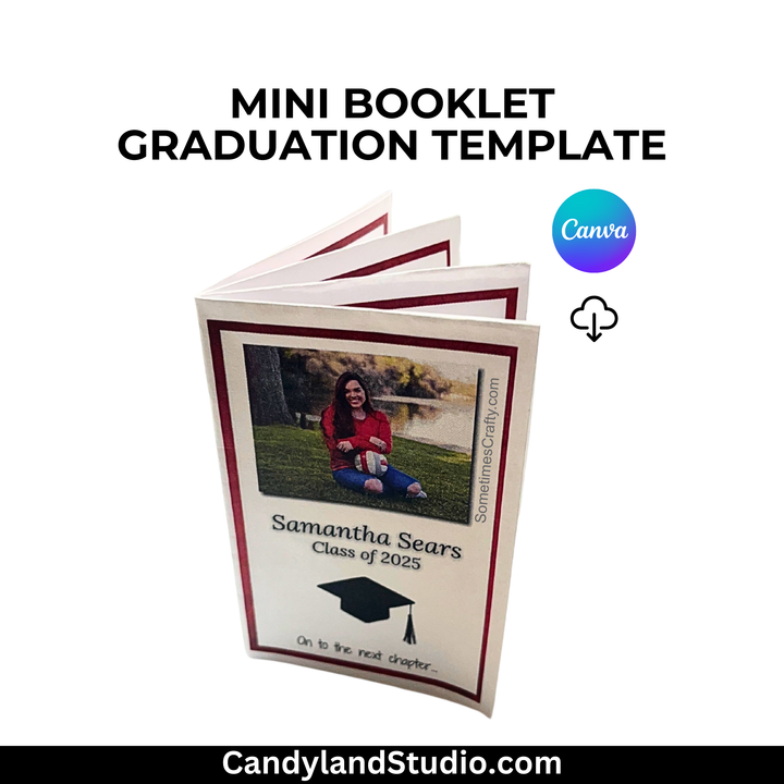 DIY Mini Graduation Party Keepsake Booklet Template for Canva