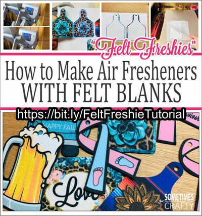 "BESTIE" Rectangle Felt Air Freshener Blanks