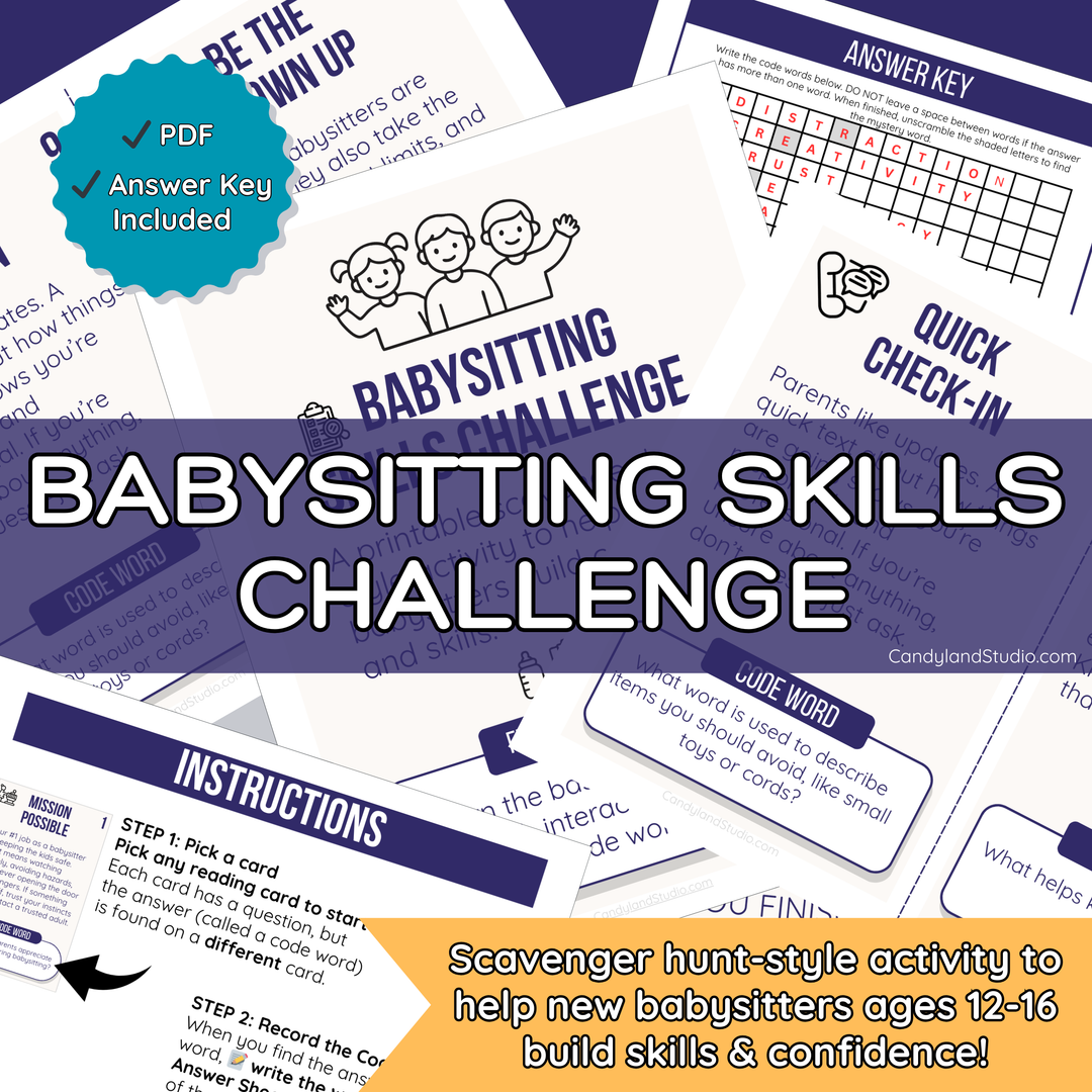 Babysitting Skills Challenge - Life Skills Scavenger Hunt