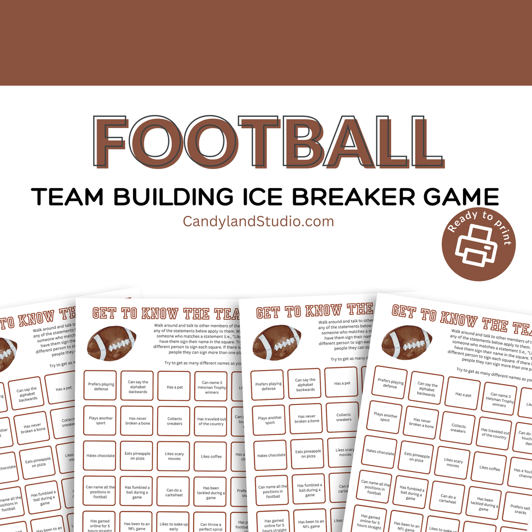 Football Team Building Game - Find Someone Who