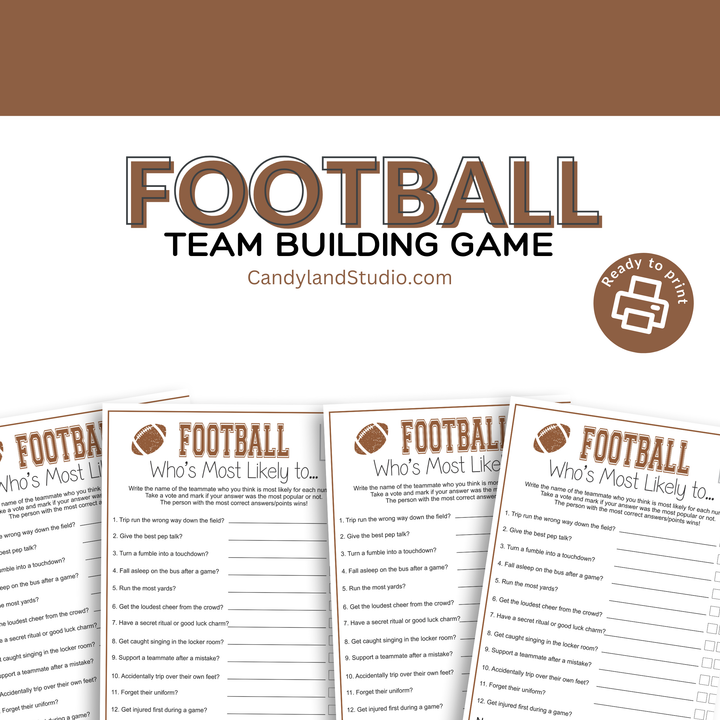 Football Team Game - Who is Most Likely