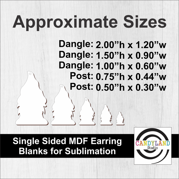 Gnome Shape Earring Blanks