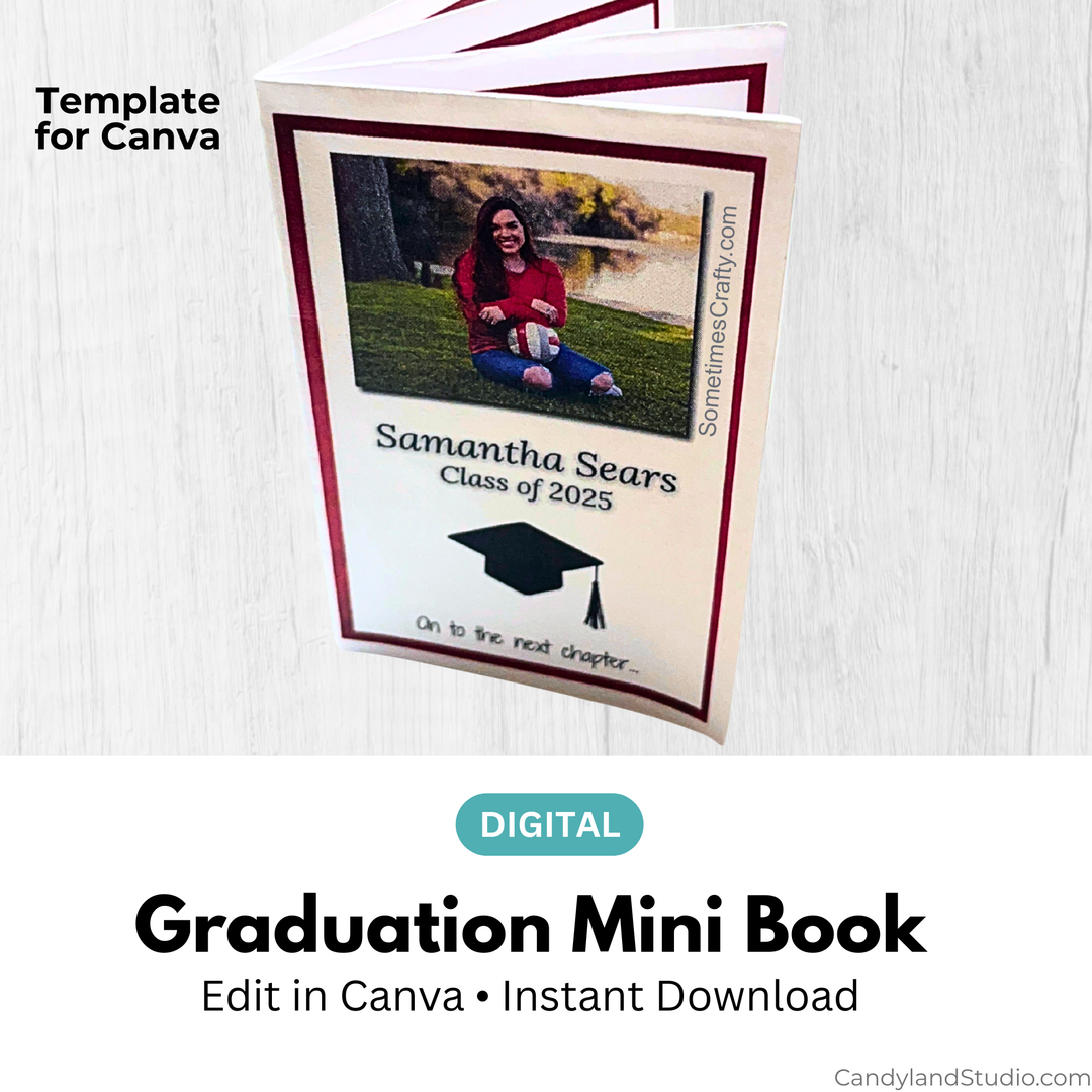 DIY Mini Graduation Party Keepsake Booklet Template for Canva