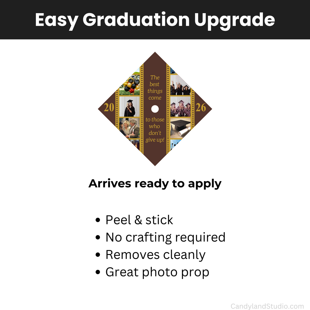 Custom Printed Ready to Stick Graduation Cap Topper