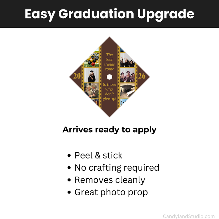 Custom Printed Ready to Stick Graduation Cap Topper