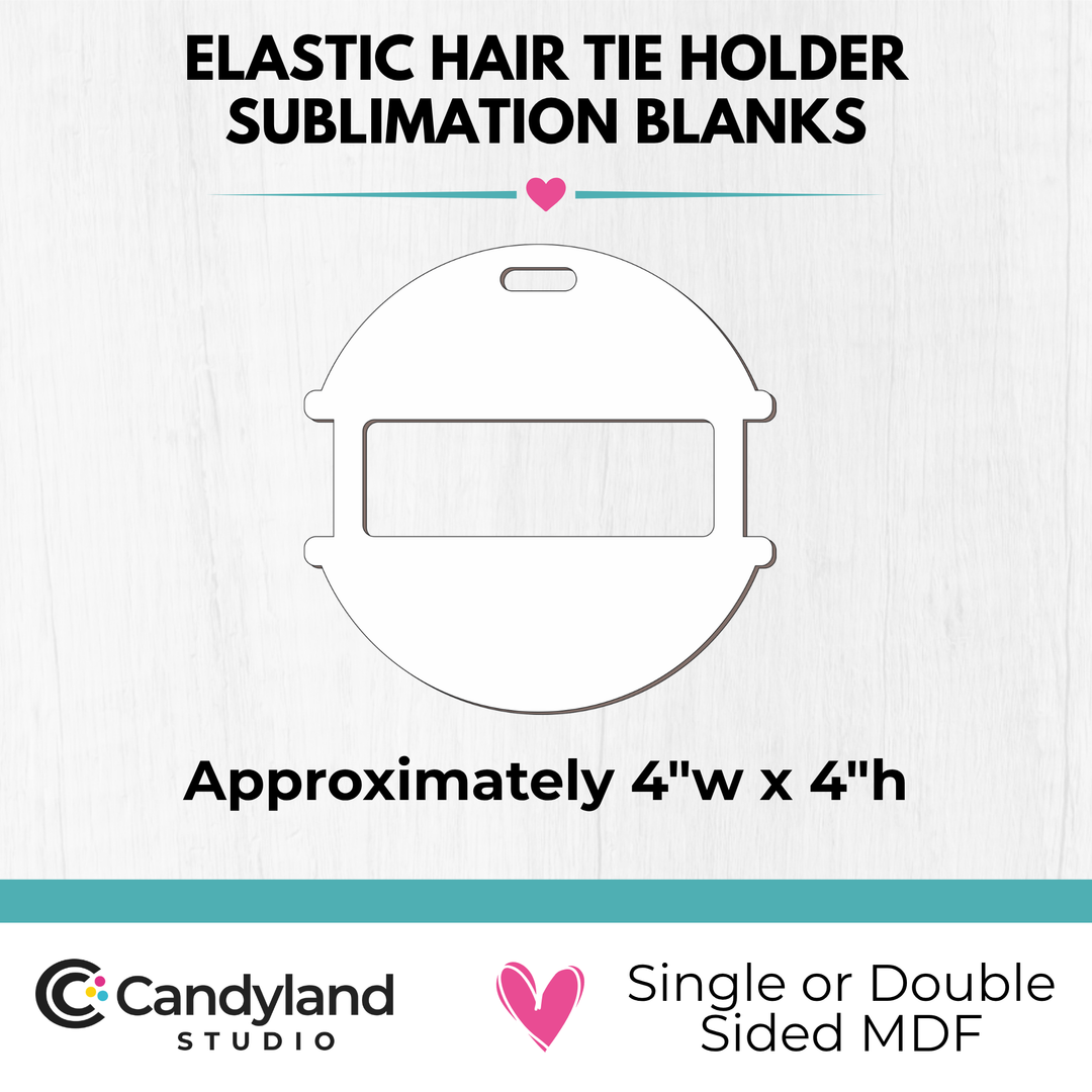 MDF Sublimation Hair Tie Holder Blank | Round Sports Ball | 4" Bag Tag or Keychain