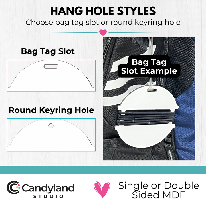 MDF Sublimation Hair Tie Holder Blank | Cheer Bow Shape | Dance &amp; Team Gifts