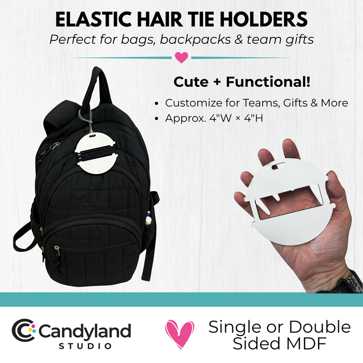 MDF Sublimation Hair Tie Holder Blank | Cheer Bow Shape | Dance &amp; Team Gifts