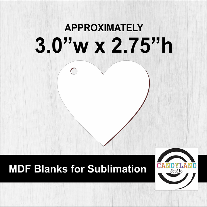 Heart Shape MDF Sublimation Blanks