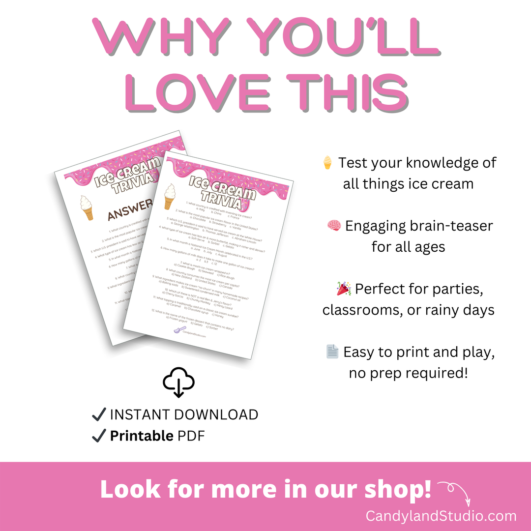 Ice Cream Trivia Game