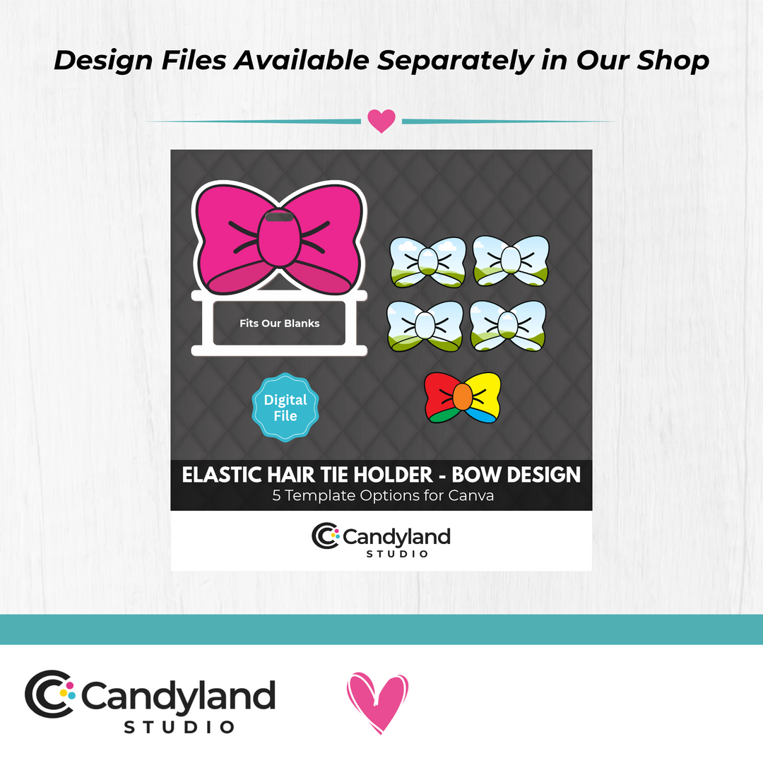 MDF Sublimation Hair Tie Holder Blank | Cheer Bow Shape | Dance &amp; Team Gifts