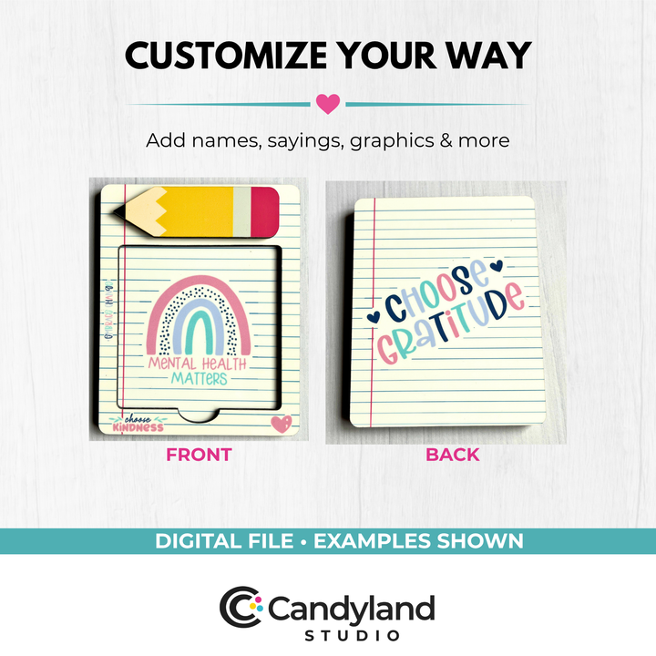 Sticky Note Holder SVG Bundle | 3 Laser Cut File Designs