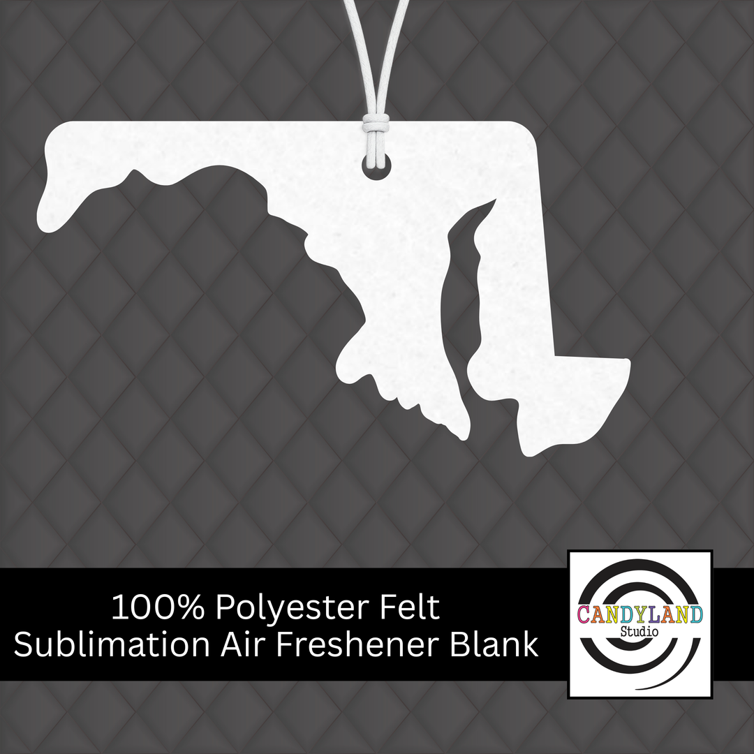 Maryland State Sublimation Air Freshener Blanks