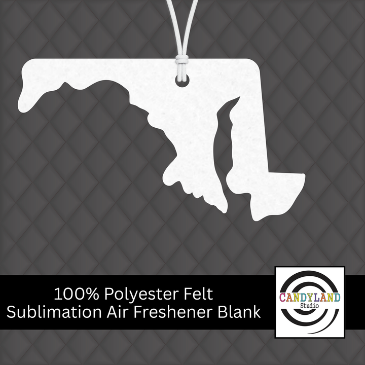 Maryland State Sublimation Air Freshener Blanks