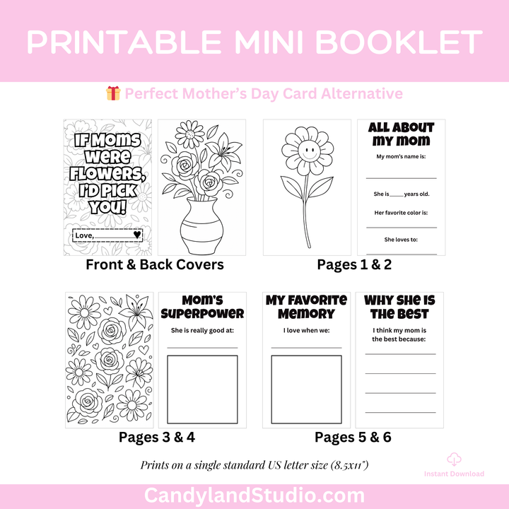#1 Mom Mother's Day Card Alternative Keepsakes Mini Booklet
