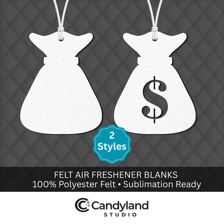 Money Bag Felt Freshener Blanks