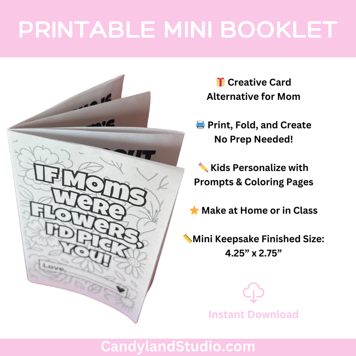 #1 Mom Mother's Day Card Alternative Keepsakes Mini Booklet
