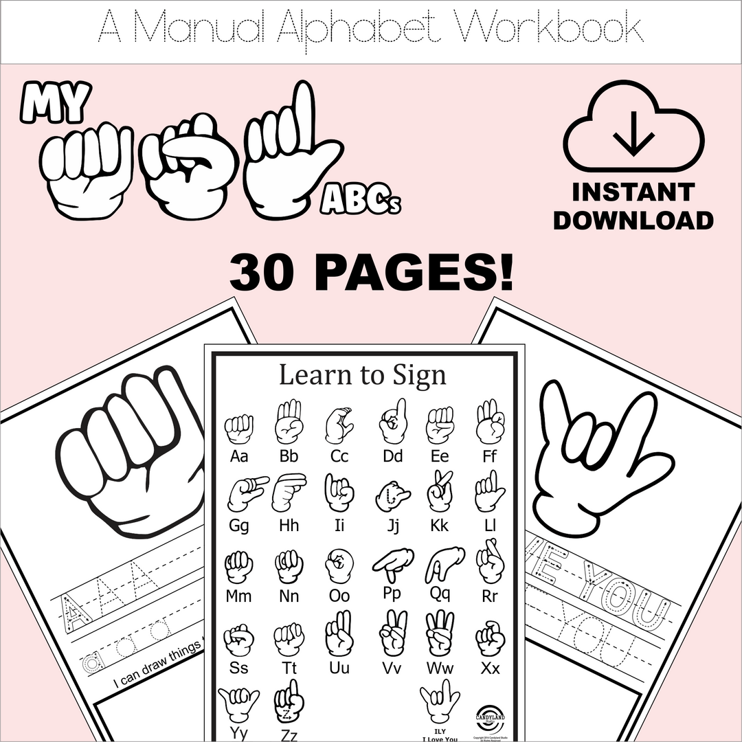 My ASL ABCs - A Manual Alphabet Workbook DIGITAL DOWNLOAD