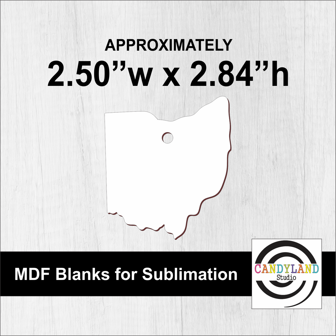 Ohio State Shape MDF Sublimation Blanks