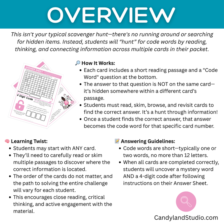 Financial Literacy Scavenger Hunt