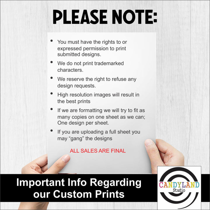 Custom Printed Sublimation Transfers