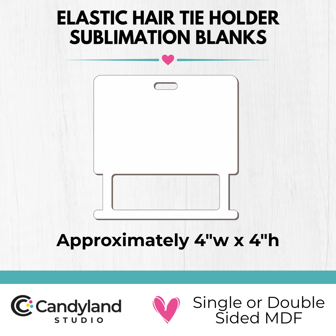 MDF Sublimation Hair Tie Holder Blank | Rectangle | Bag Tag or Keychain