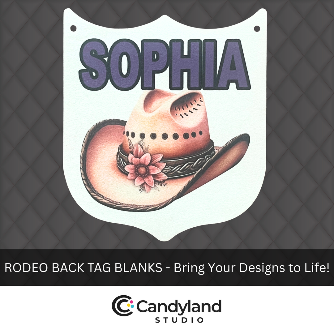 Rodeo Back Tag Blanks | Stiff Felt for Sublimation