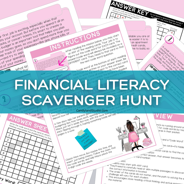 Financial Literacy Scavenger Hunt