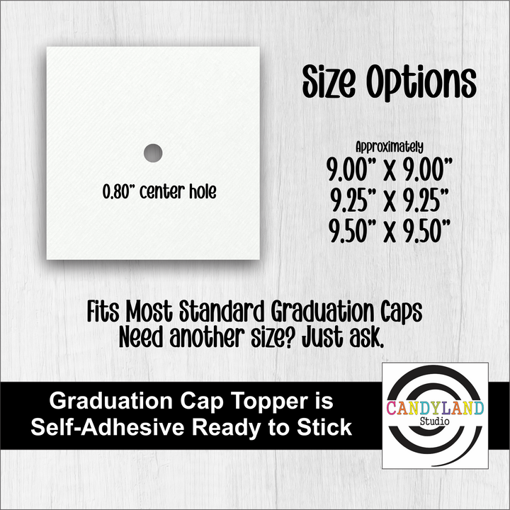"In My Teacher Era" Personalized Graduation Cap Topper - Peel &amp; Stick