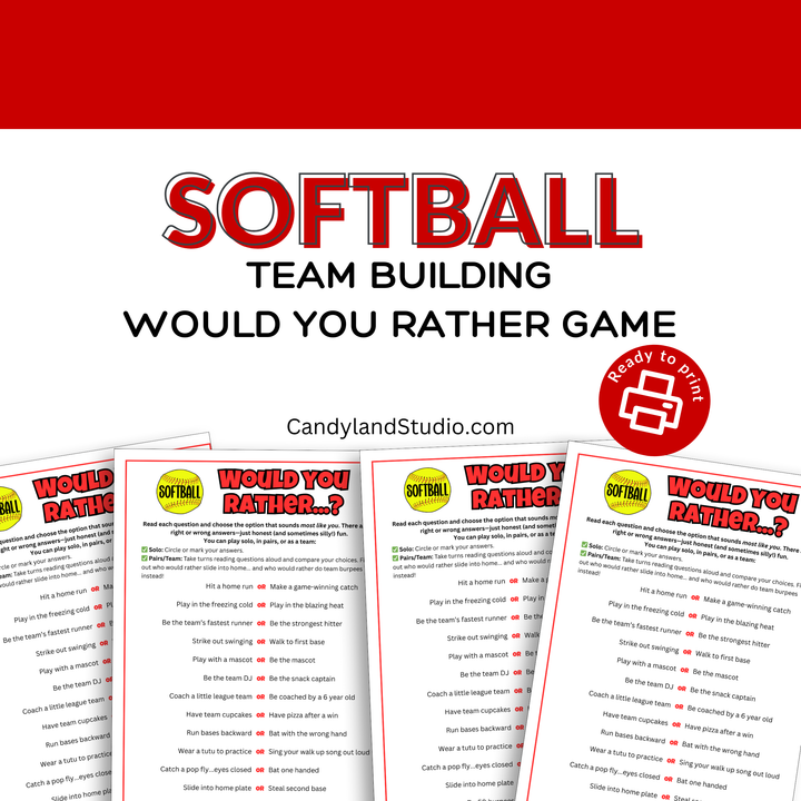Softball "Would You Rather" Team Bonding Game