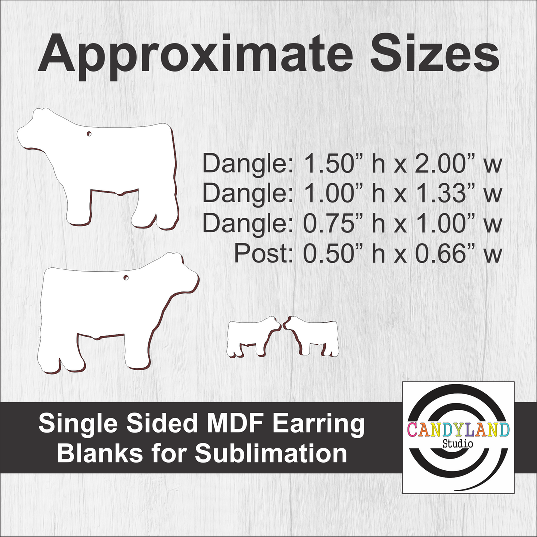 Show Steer Earring Blanks