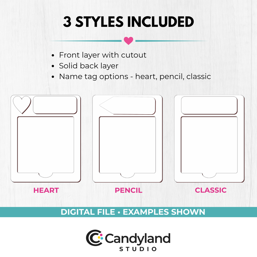 Sticky Note Holder SVG Bundle | 3 Laser Cut File Designs
