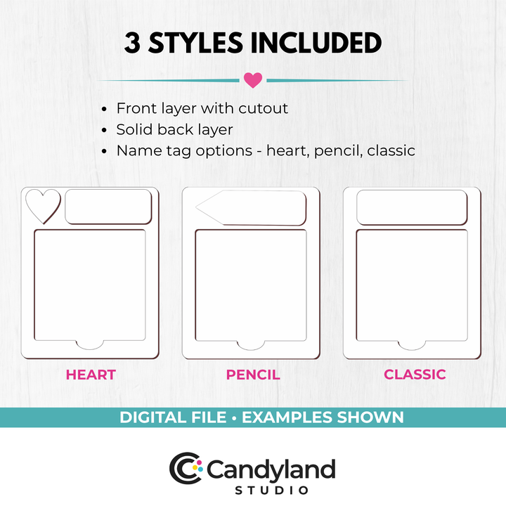 Sticky Note Holder SVG Bundle | 3 Laser Cut File Designs