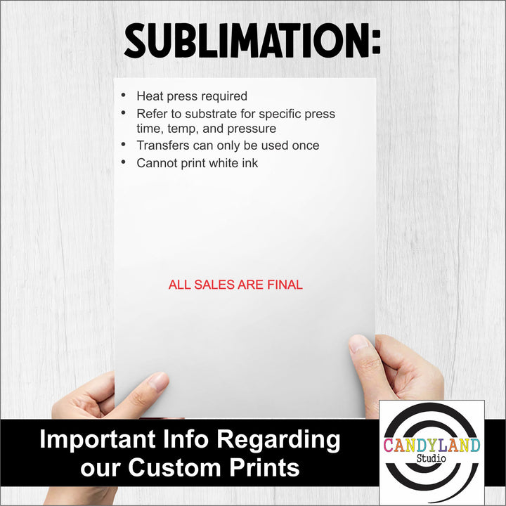 Custom Printed Sublimation Transfers