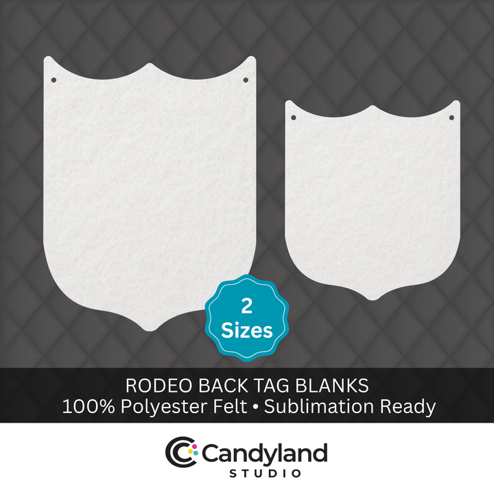 Rodeo Back Tag Blanks | Stiff Felt for Sublimation