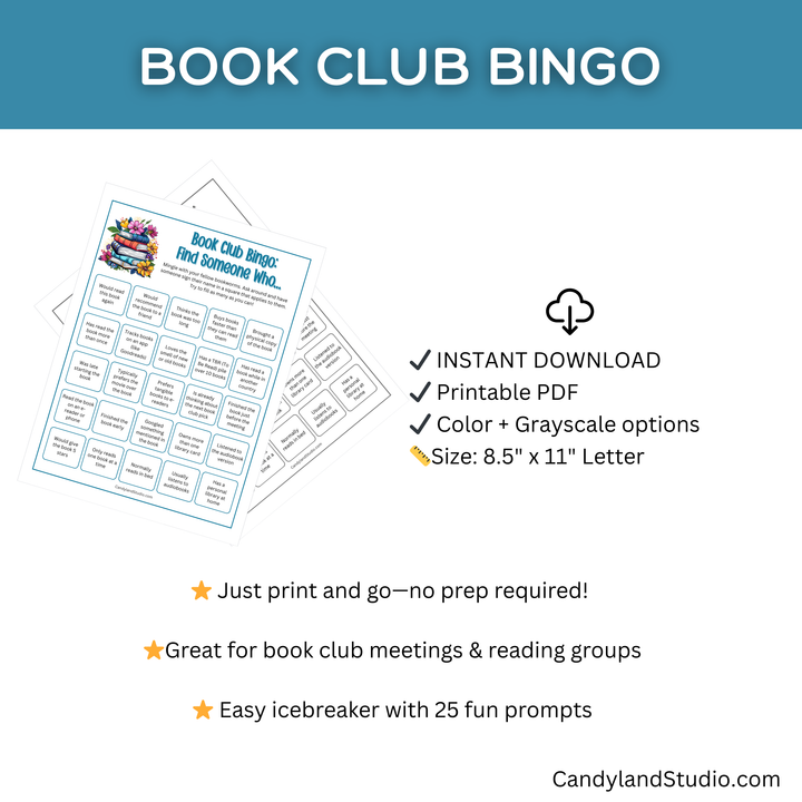 Book Club Games: "Find Someone Who" Classic Edition (Any Book/Genre)