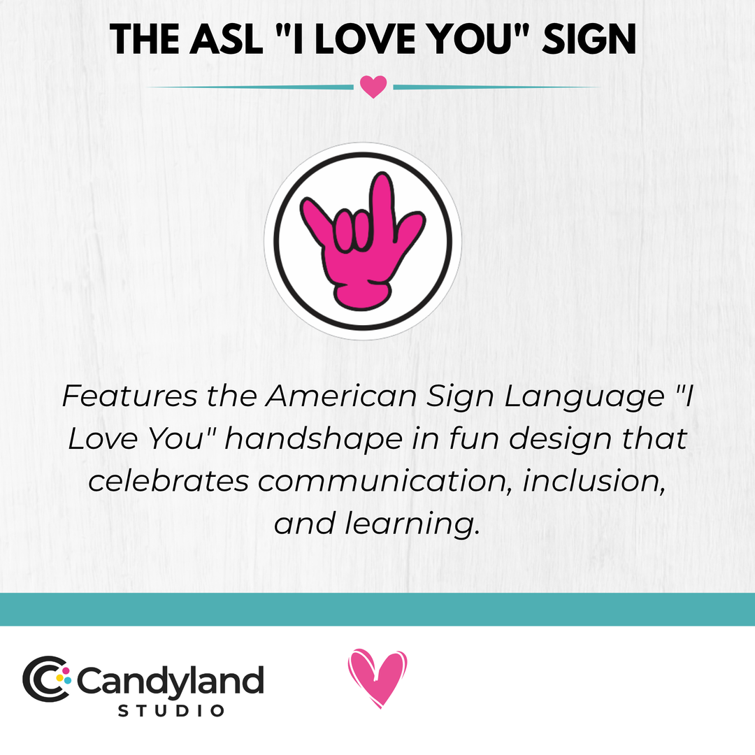 Rainbow ASL I Love You Stickers | Reusable Reward Stickers for Teachers, Speech Therapy &amp; Pride