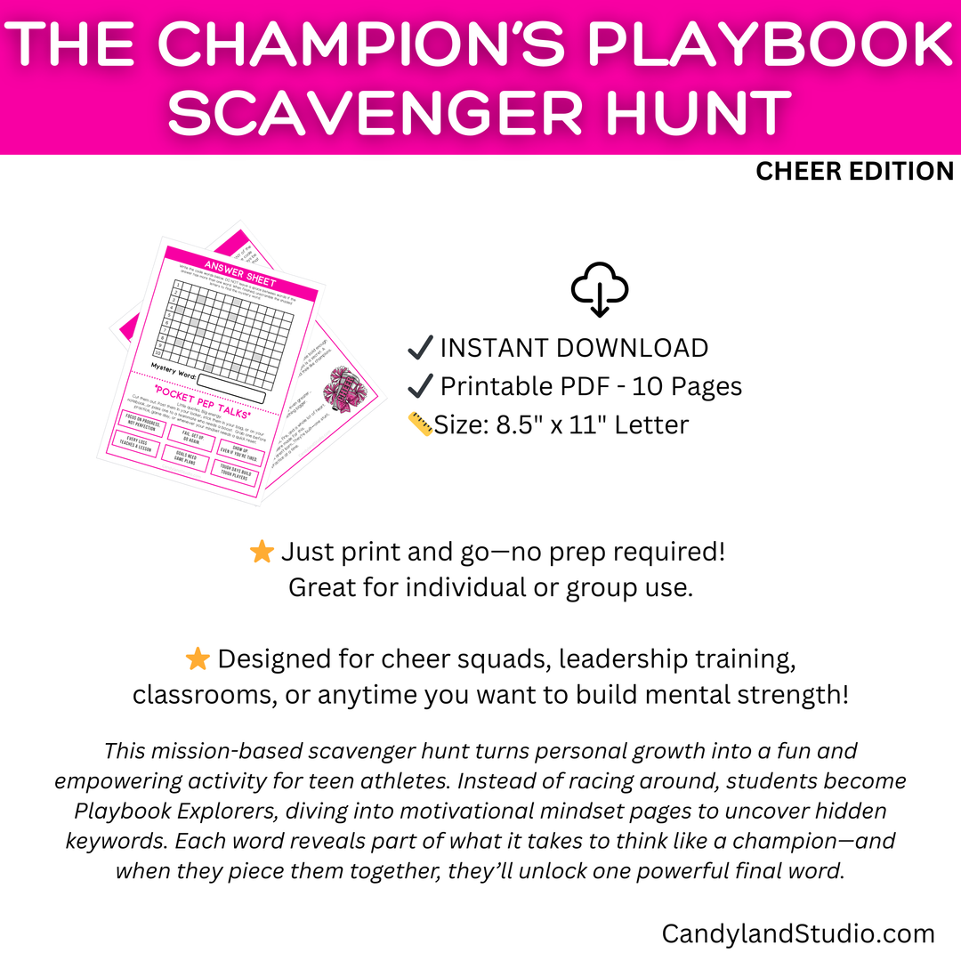 Cheer Squad Team Building Scavenger Hunt - The Champion's Playbook