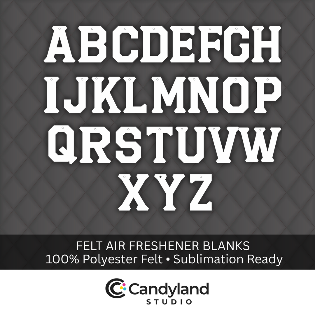 Varsity Letters Felt Freshener Blanks
