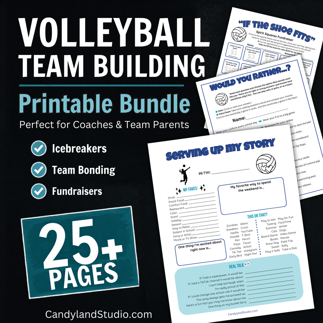 Volleyball Team Bonding Bundle | Printable Games, Icebreakers, Fundraiser &amp; Coaching Activities