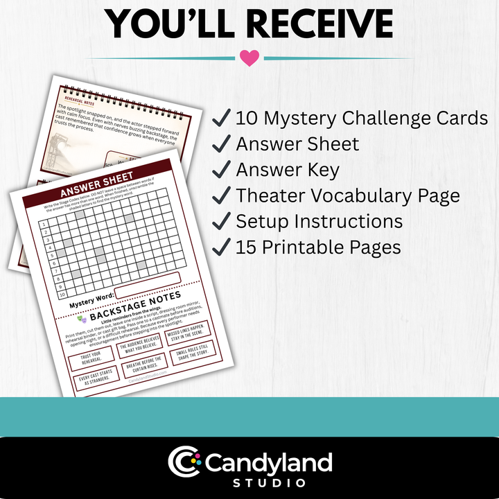 Drama Club Mystery Challenge | Printable Theater Escape Room Activity &amp; Cast Bonding Game
