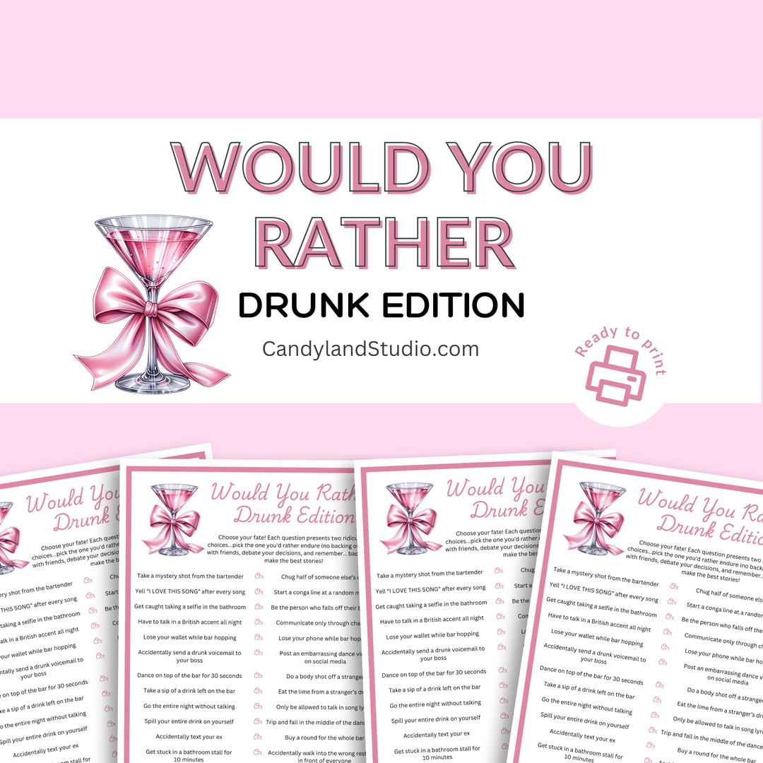 Would You Rather: Drunk Edition Bar Games