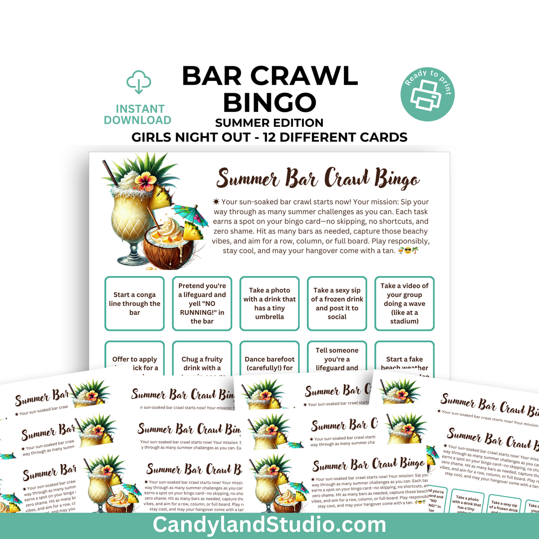a bunch of cards with a picture of a drink on them