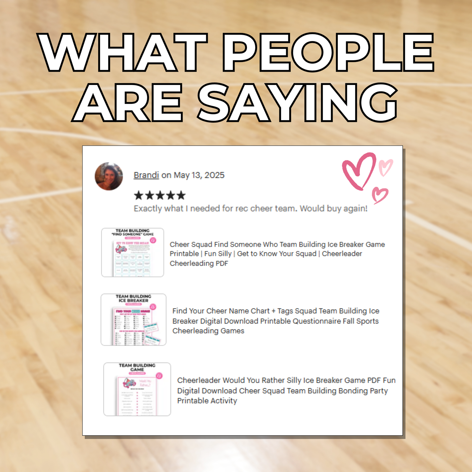 a basketball court with the words what people are saying