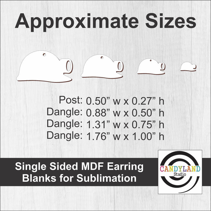 Coal Miner Headlamp Helmet Sublimation Earring Blanks | UNISUB MDF