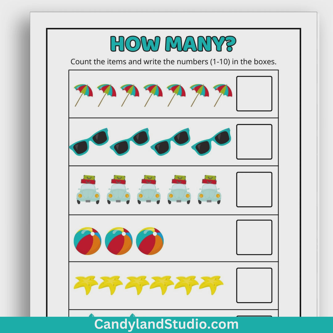 Beach Vacation Activity Workbook