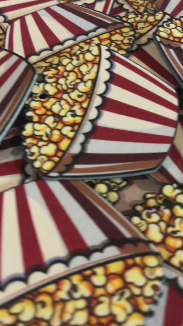 Printed Popcorn Bowl Felt Air Freshener