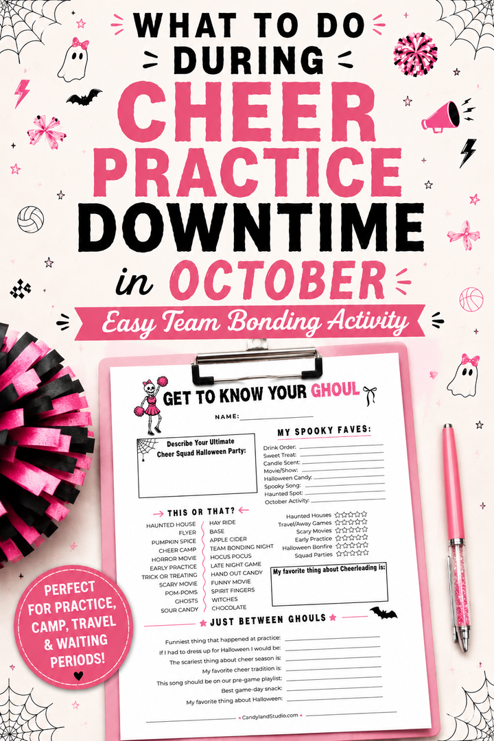 Cheerleading Get to Know You Questionnaire | Printable Halloween Team Bonding Icebreaker Activity